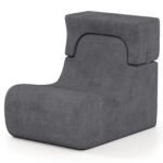Boneless Floor Chair with Detachable Headrest