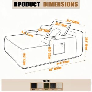 Convertible corduroy chaise sleeper chair dimensions