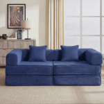 78-Inch Convertible Modular Sofa Bed — Corduroy