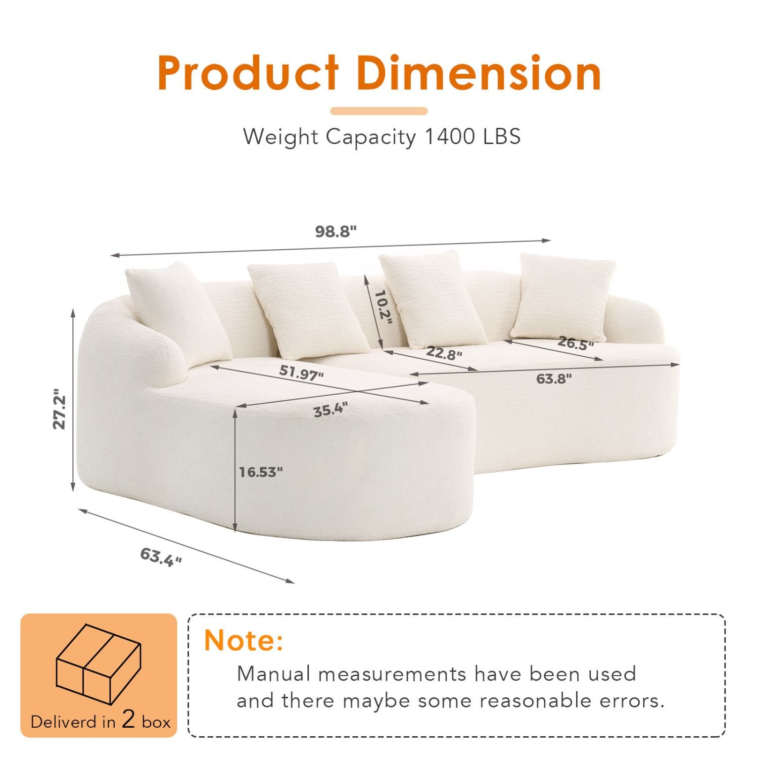 Boneless L-Shape Chenille Sectional Dimensions Boneless L-shape chenille sectional sofa dimensions