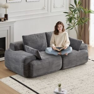 84 inch modular corduroy compressed sofa