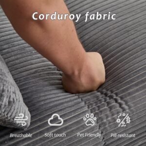 84 inch modular corduroy compressed sofa